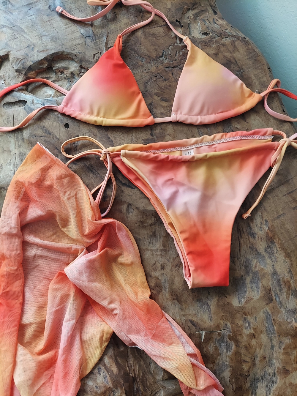 3 Piece Triangle Bikini Set